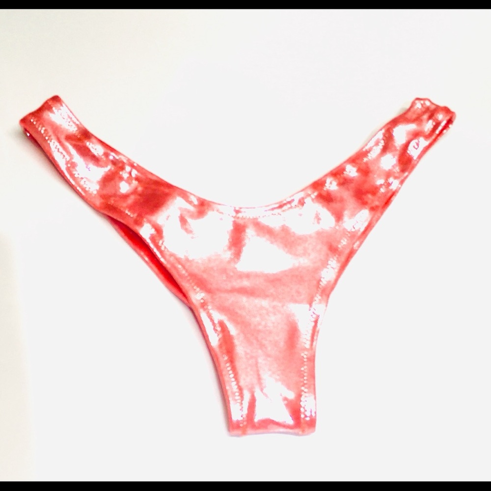 Bottom bikini shiny orange
